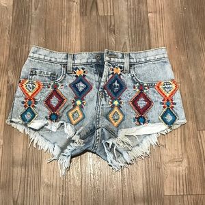 Carmar denim cutoff shorts